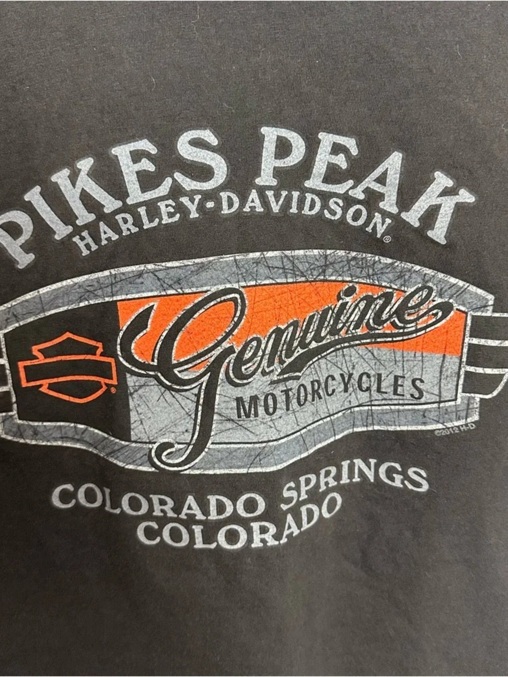 Vintage Harley Davidson Shirt Pike’s Peak Men's Size Large 100% Cotton Pocket